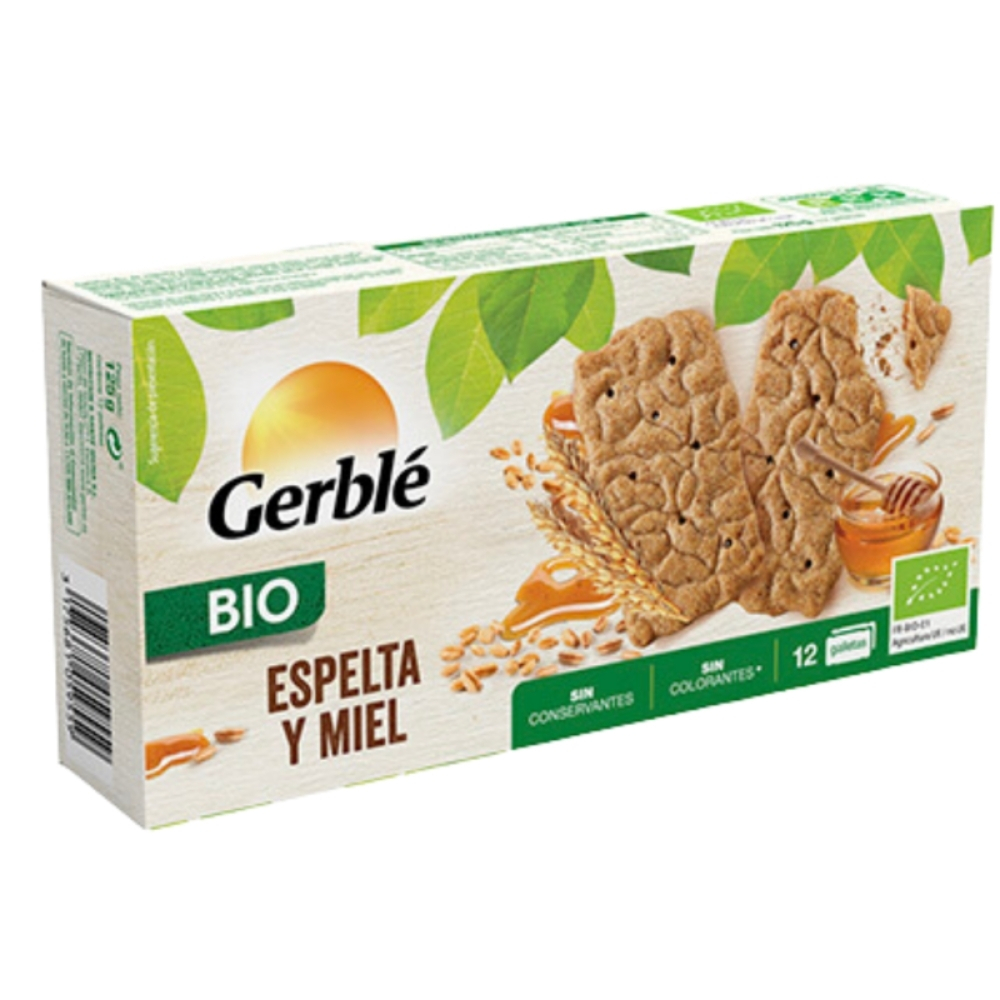 Biscuiti eco cu spelta si miere, 132 g, Gerble