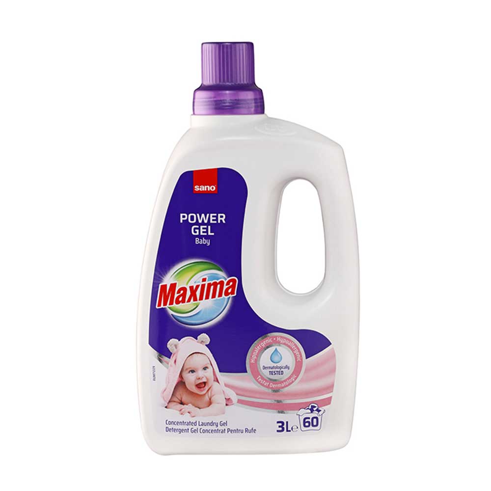 Detergent gel concentrat pentru rufe Baby Maxima, 3000 ml, Sano