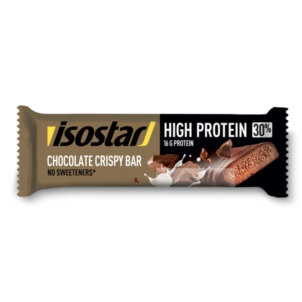 Baton proteic crocant cu ciocolata High Protein Chocolate Crispy, 55 g, Isostar