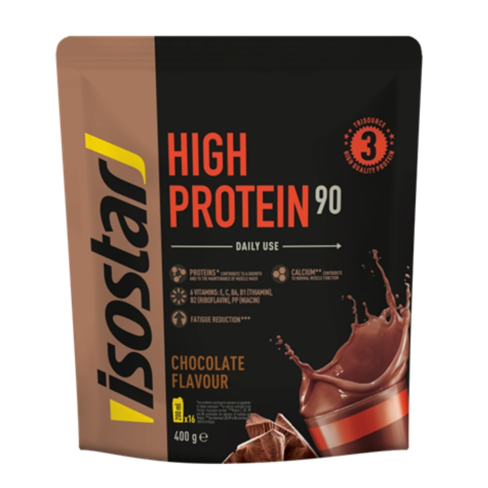 Pudra proteica cu aroma de ciocolata High Protein, 400 g, Isostar