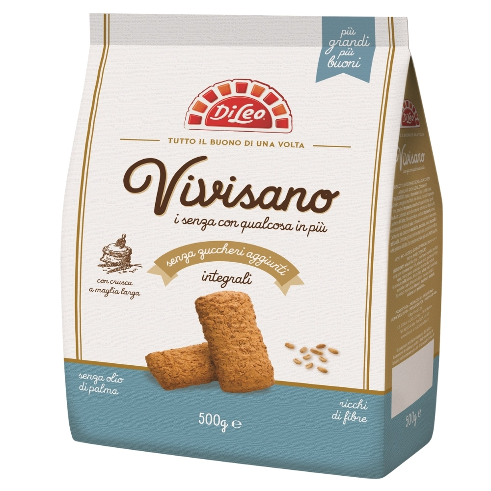 Biscuiti integrali fara zahar adaugat, 500 g, Vivisano