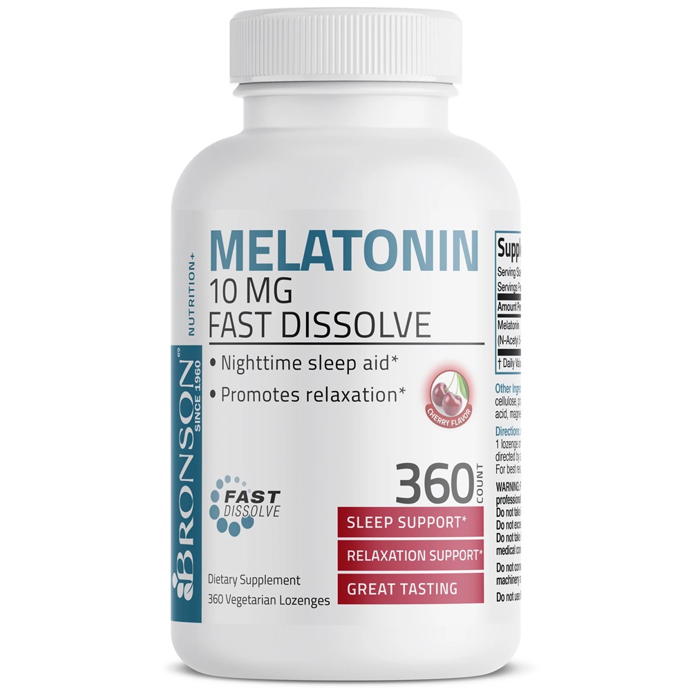 Melatonina cu dizolvare rapida, 10 mg, 360 pastile, Bronson