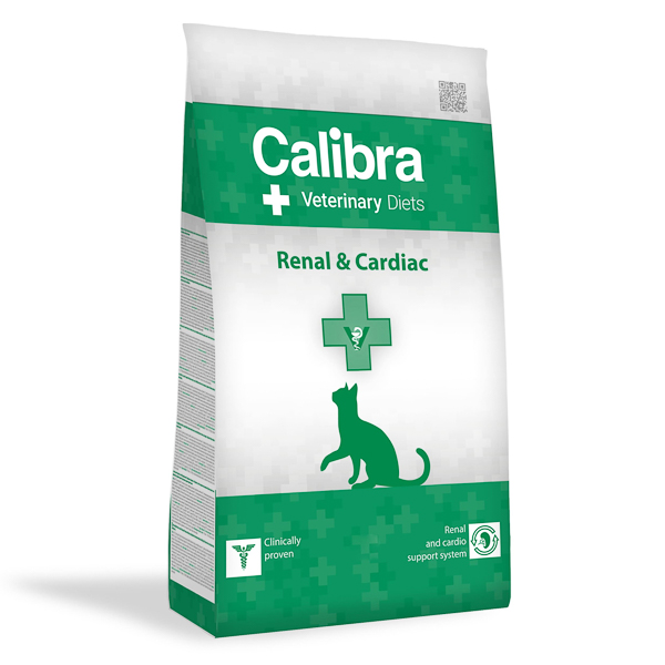 Hrana uscata pentru pisici Renal & Cardiac, 2 Kg, Calibra