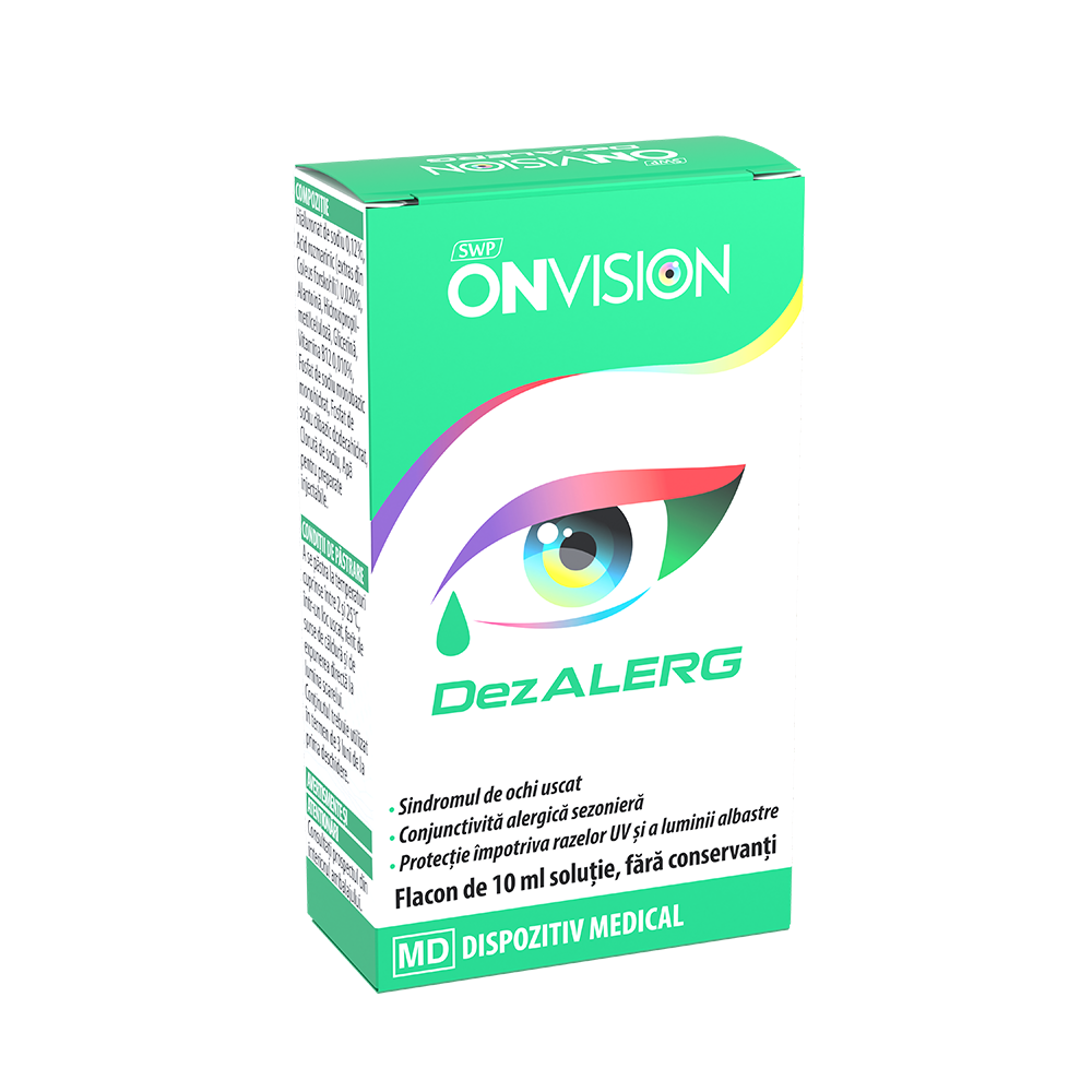Solutie oftalmica pentru ochi uscati Onvision Dezalerg, 10 ml, Sun Wave Pharma