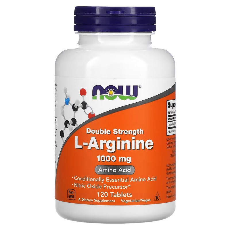 L-Arginina Forte, 1000 mg, 120 tablete, Now Foods