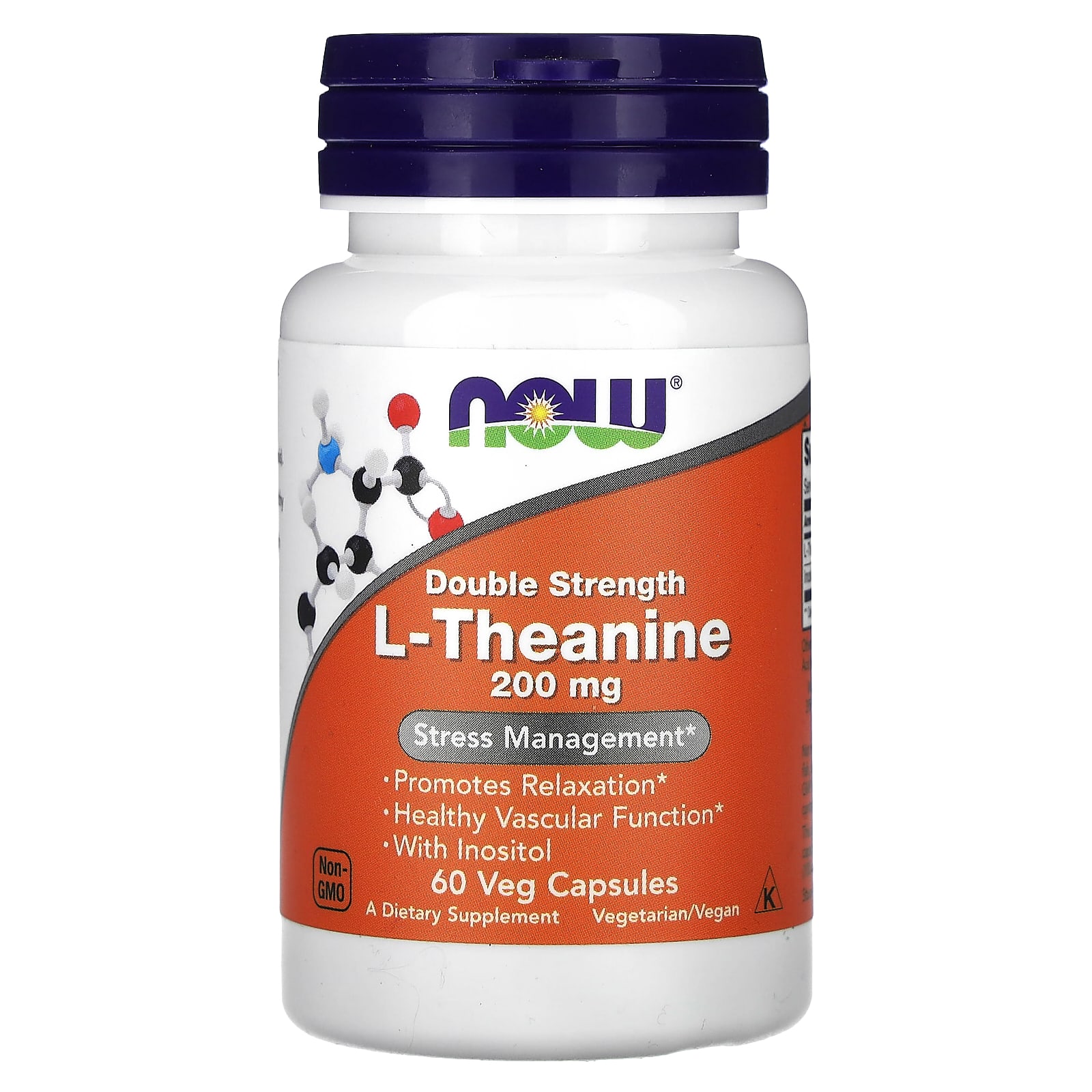 L-Teanina Forte Cu Inozitol, 200 mg, 60 capsule vegetale, Now Foods
