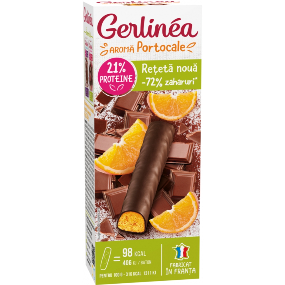 Batoane cu ciocolata si portocale mini pack, 62 g, Gerlinea