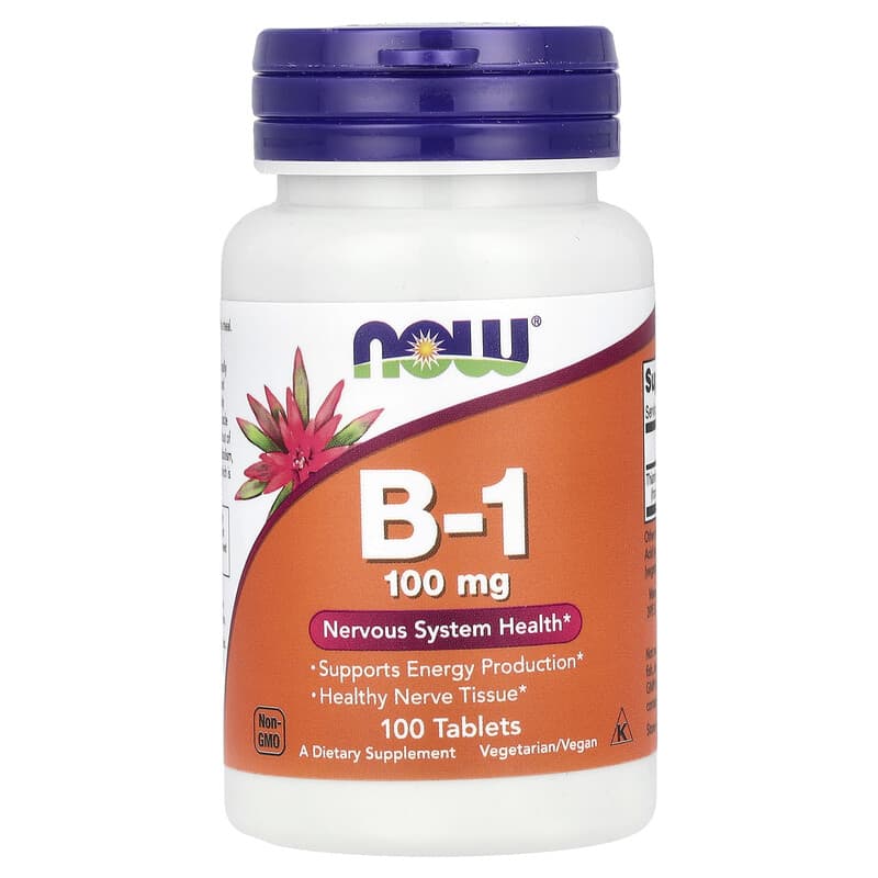 Vitamina B-1, 100 mg, 100 tablete, Now Foods