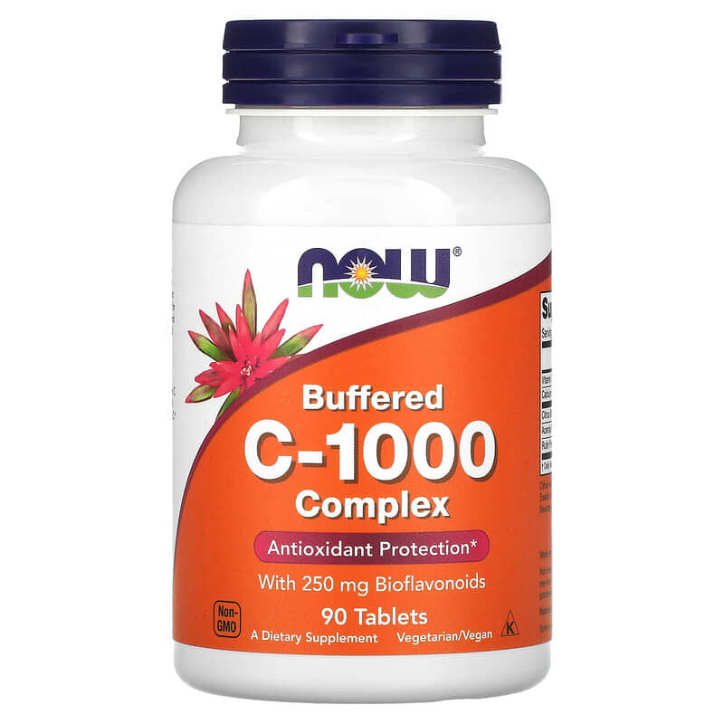 Vitamina C-1000 mg cu  bioflavonoide 250 mg, 90 tablete, Now Foods