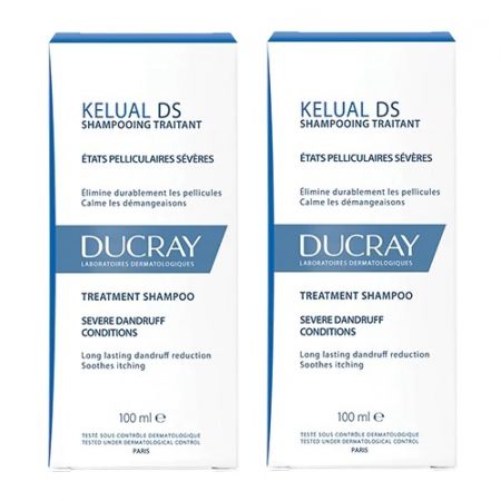 Pachet Sampon tratament dermatocosmetic anti-matreata severa Kelual DS, 100 ml + 100 ml, Ducray