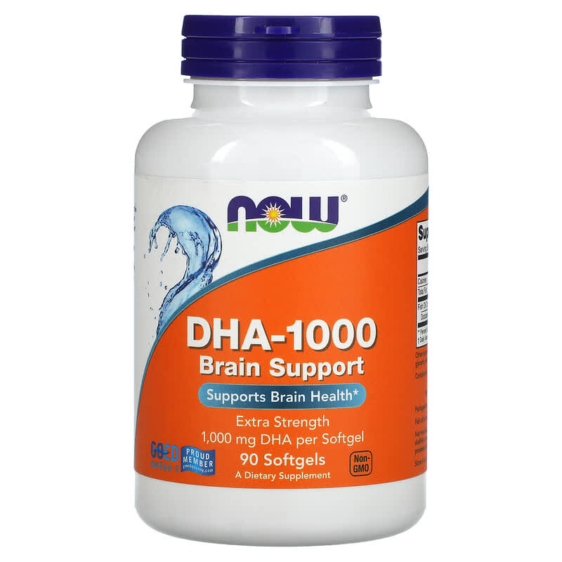 DHA-1000 Omega-3 Forte, 90 gelule moi, Now Foods