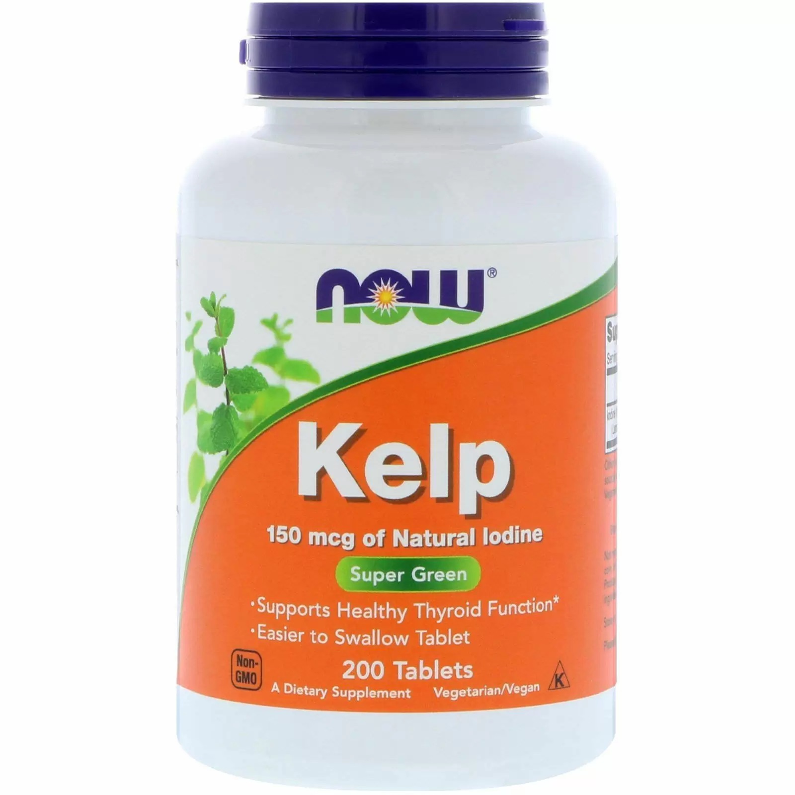 Kelp Iod Natural, 150 mcg, 200 tablete, Now Foods