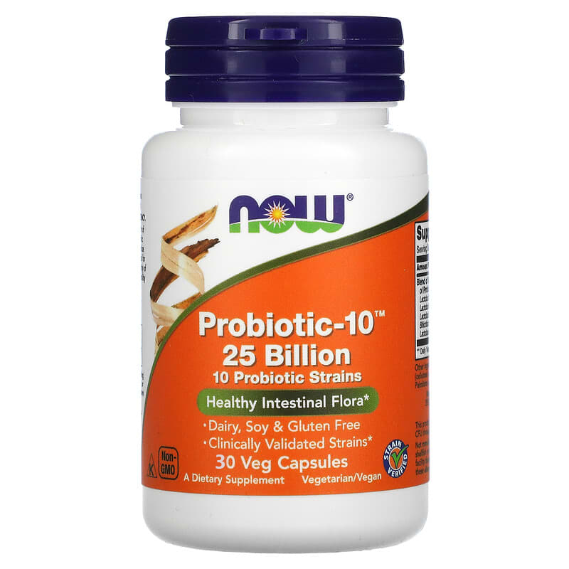 Probiotic Probio-10, 30 capsule vegetale, Now Foods