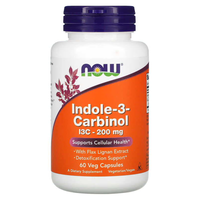 Indole-3 Carbinol, 200 mg, 60 capsule vegetale, Now Foods