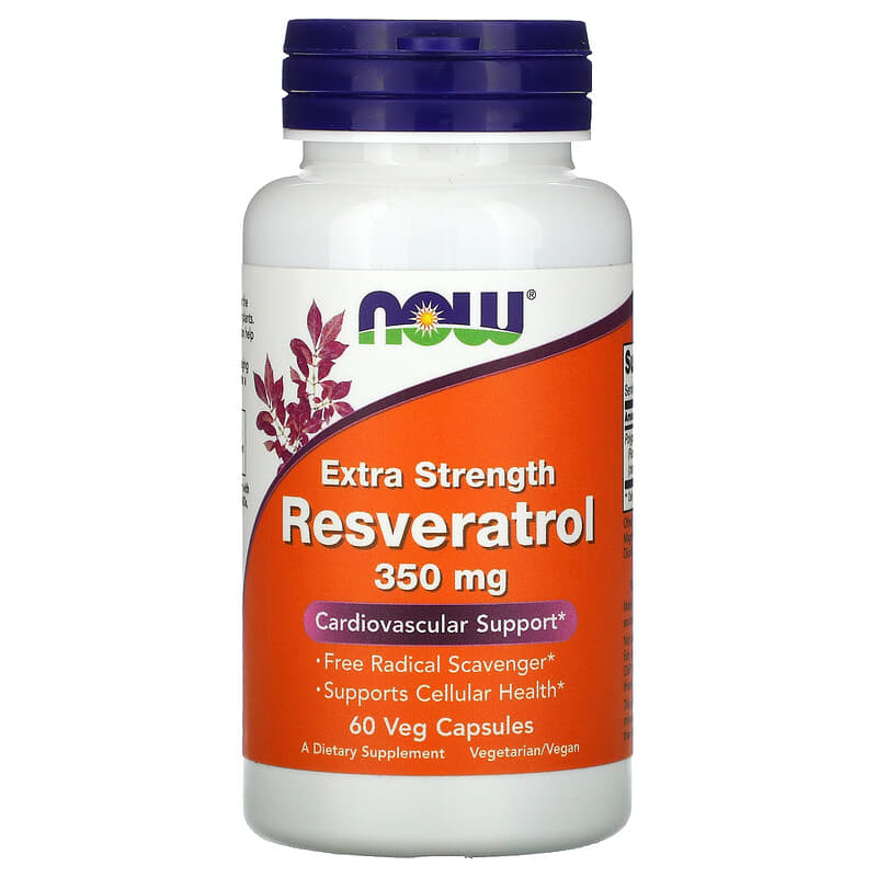 Resveratrol Forte, 350 mg, 60 capsule vegetale, Now Foods