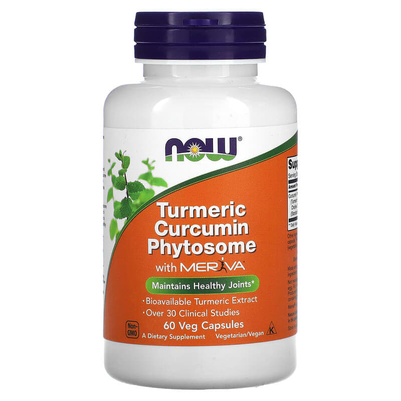 Turmeric Curcumin Phytosome cu Meriva, 60 capsule vegetale, Now Foods