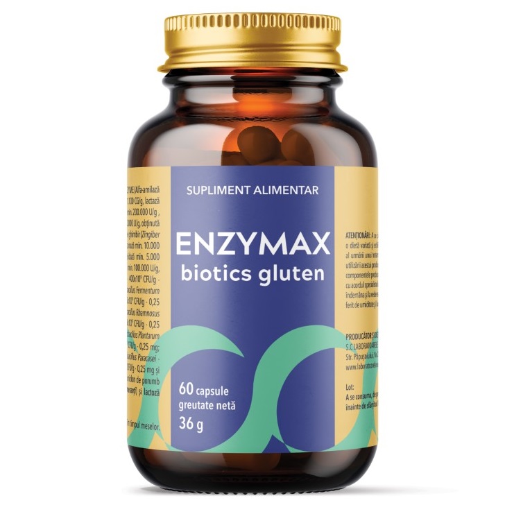 Enzymax Biotics Gluten, 60 capsule, Laboratoarele Remedia