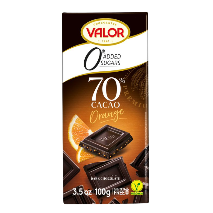 Ciocolata neagra cu crema de portocale, 100 g, Valor