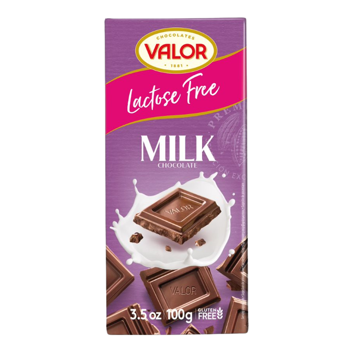 Ciocolata cu lapte fara lactoza, 100 g, Valor