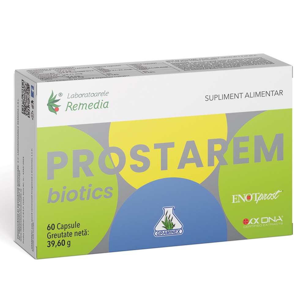 Prostarem Biotics, 60 capsule, Laboratoarele Remedia