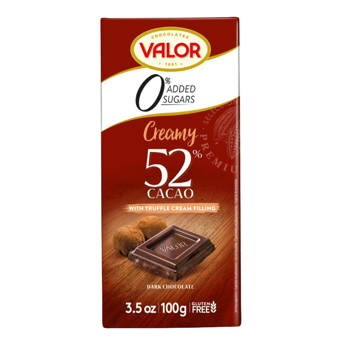 Ciocolata neagra cu crema de trufe, 100 g, Valor