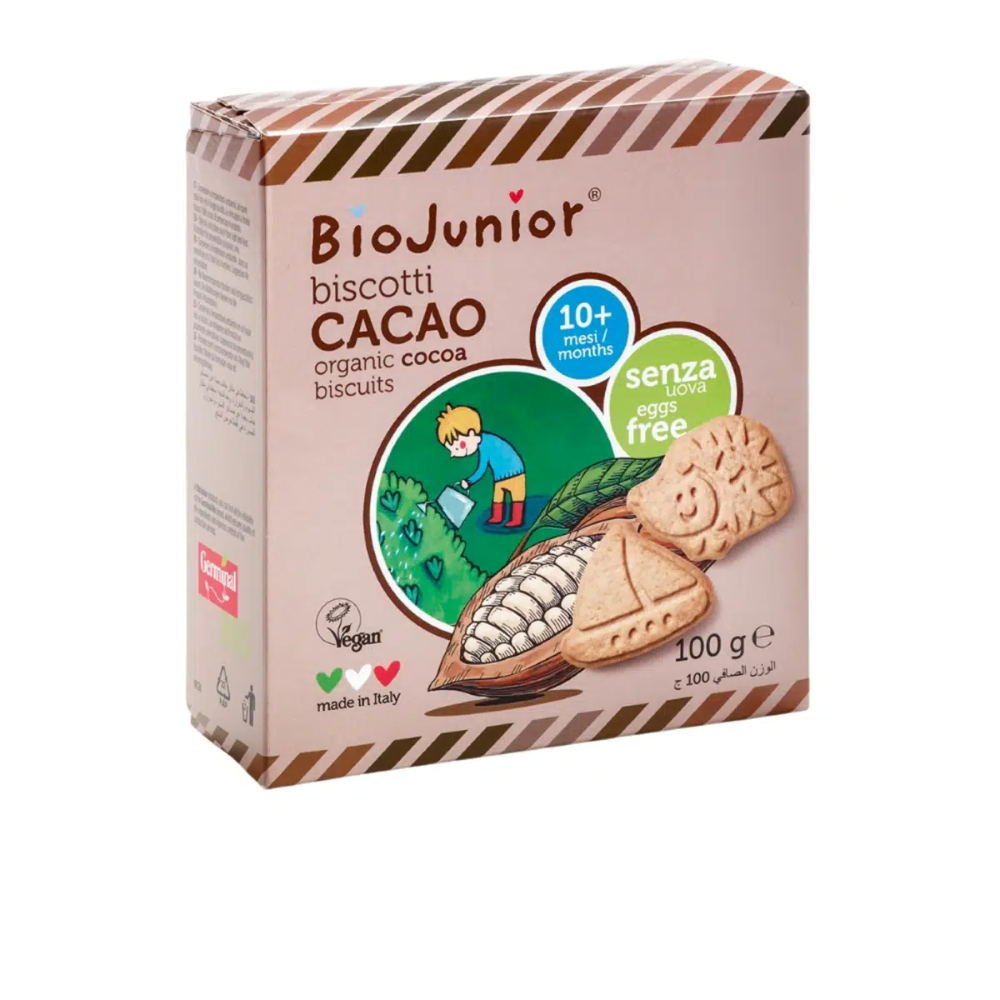 Biscuiti Bio vegani cu cacao 10 luni+, 100 g, Germinal