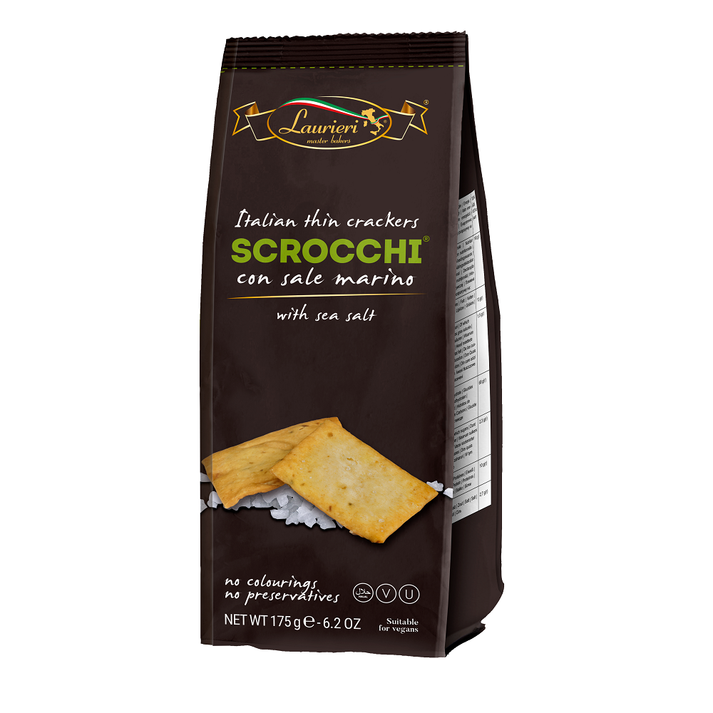 Crackers Scrocchi Sea Salt, 175 g, Laurieri