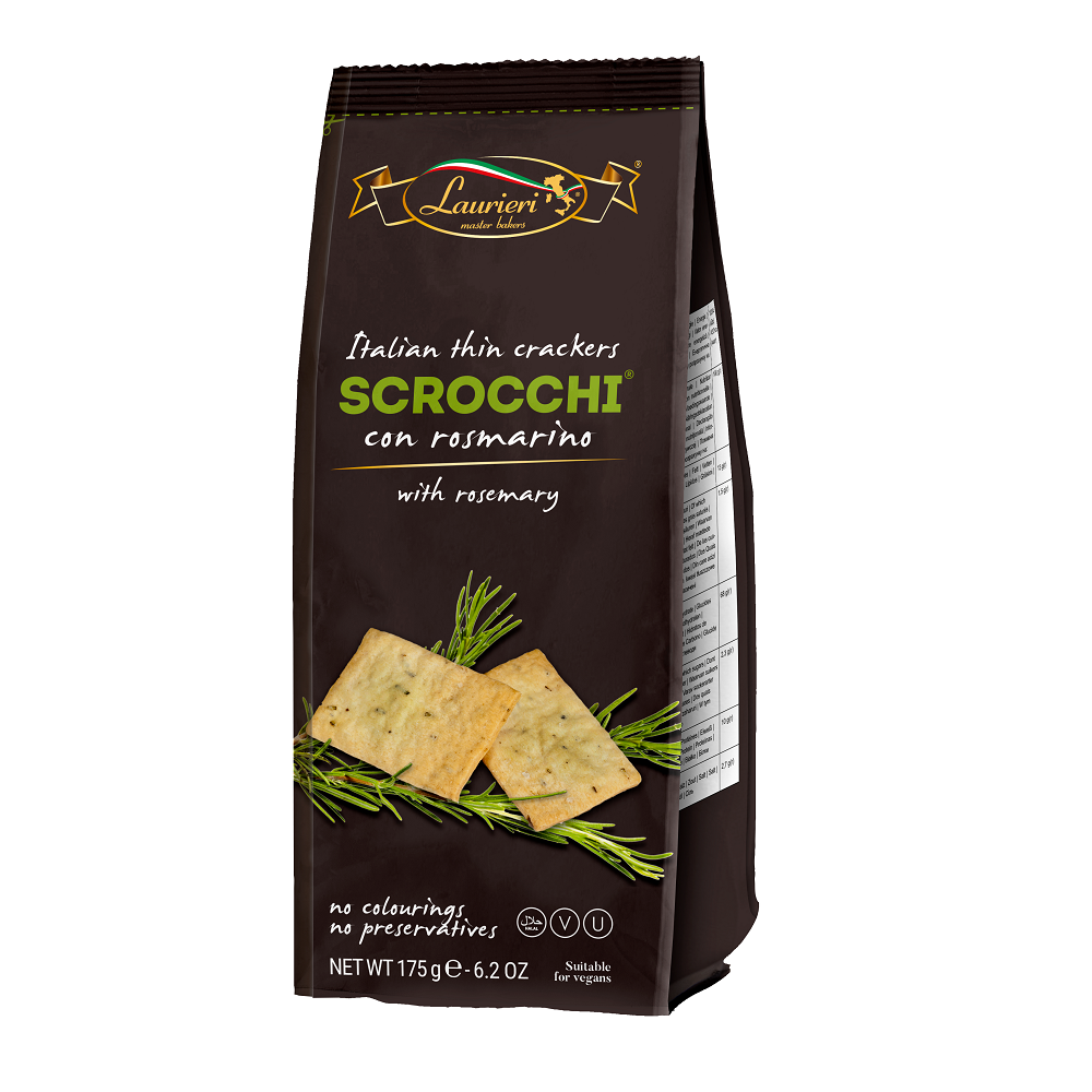 Crackers Scrocchi Rosmary, 175 g, Laurieri