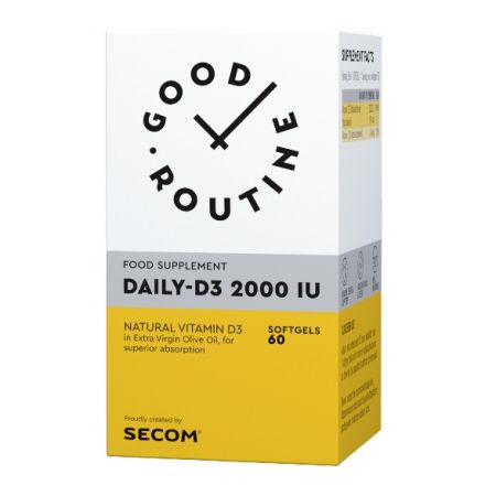 Daily D3 Good Routine, 2000 UI, 60 capsule - Secom