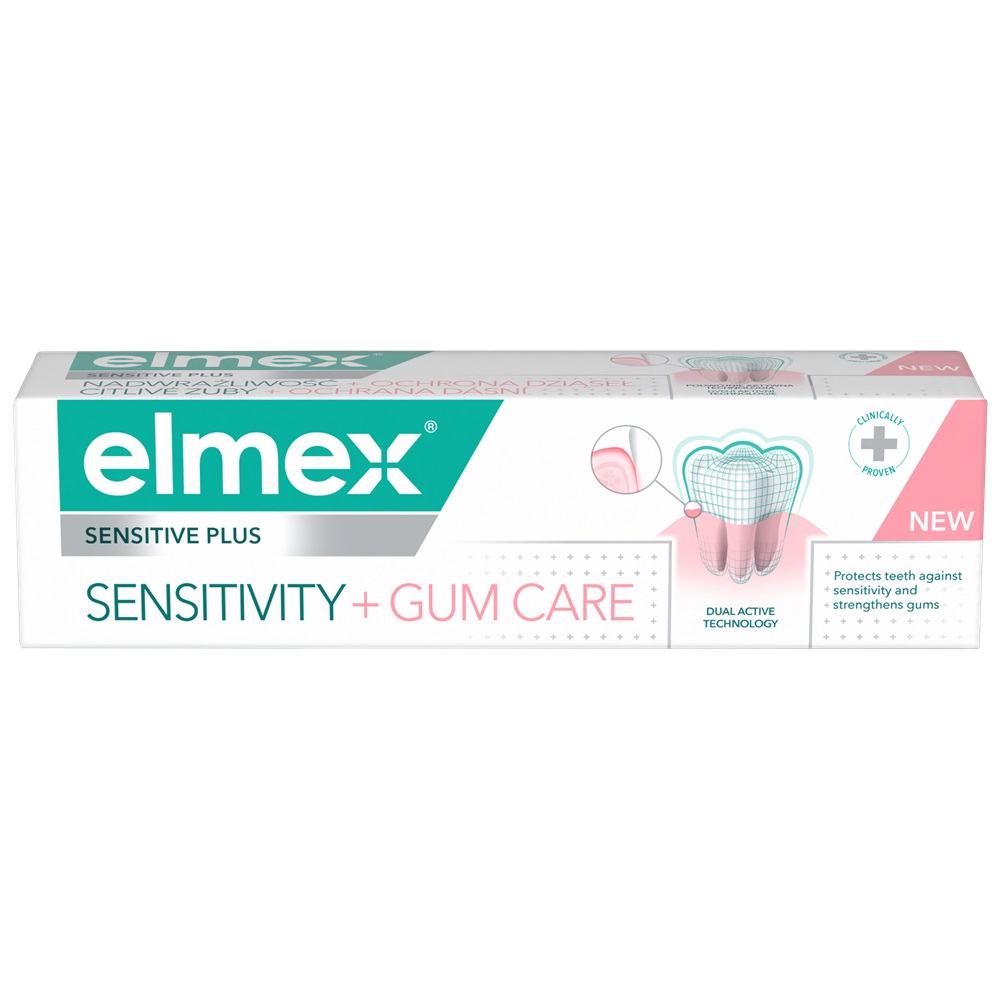 Pasta de dinti Sensitive Plus Sensitivity+Gum, 75 ml, Elmex