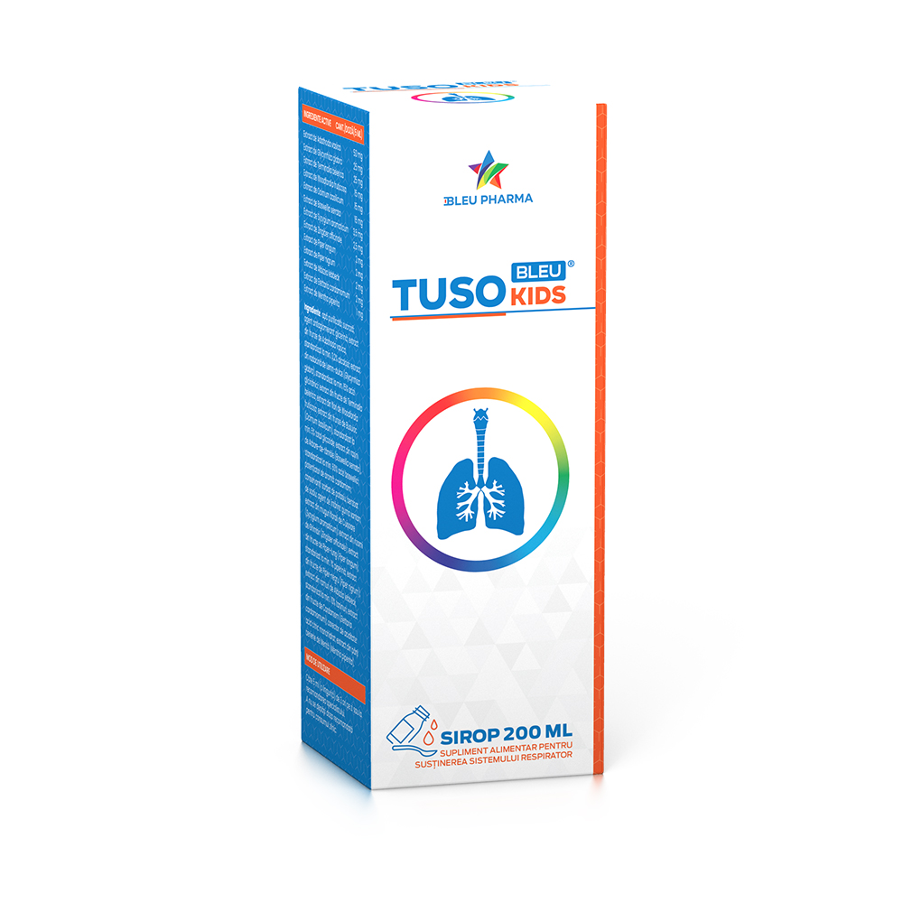 Sirop pentru copii TusoBleu, 200 ml, Bleu Pharma