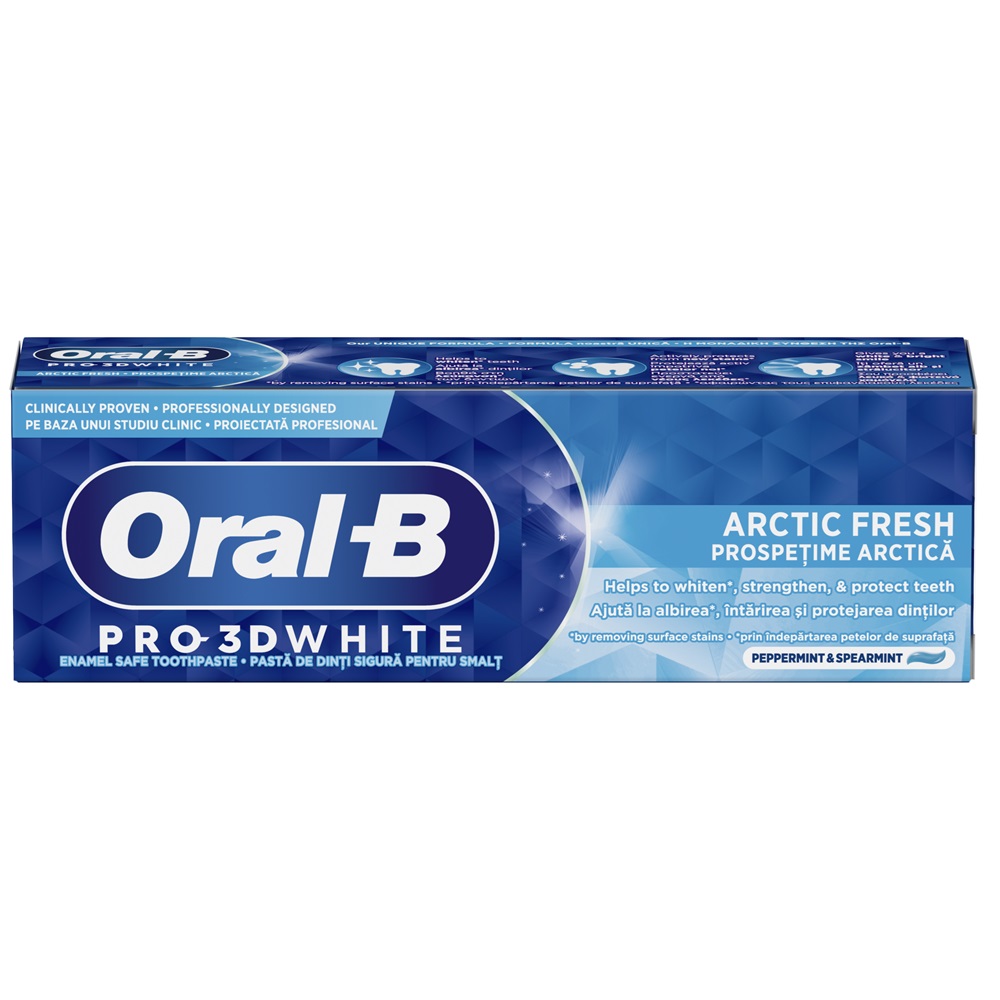 Pasta de dinti Pro 3D White Arctic Fresh, 75 ml, Oral-B