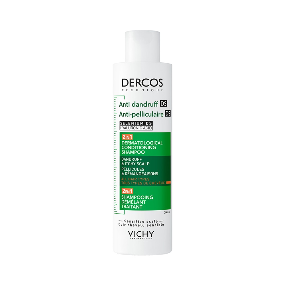Șampon si balsam 2 in 1 anti-matreata pentru toate tipurile de par Dercos, 200 ml, Vichy