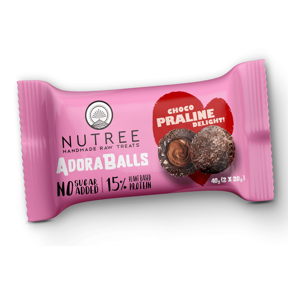 Praline proteice fara gluten AdoraBalls Choco Praline Delight, 40 g, Nutree