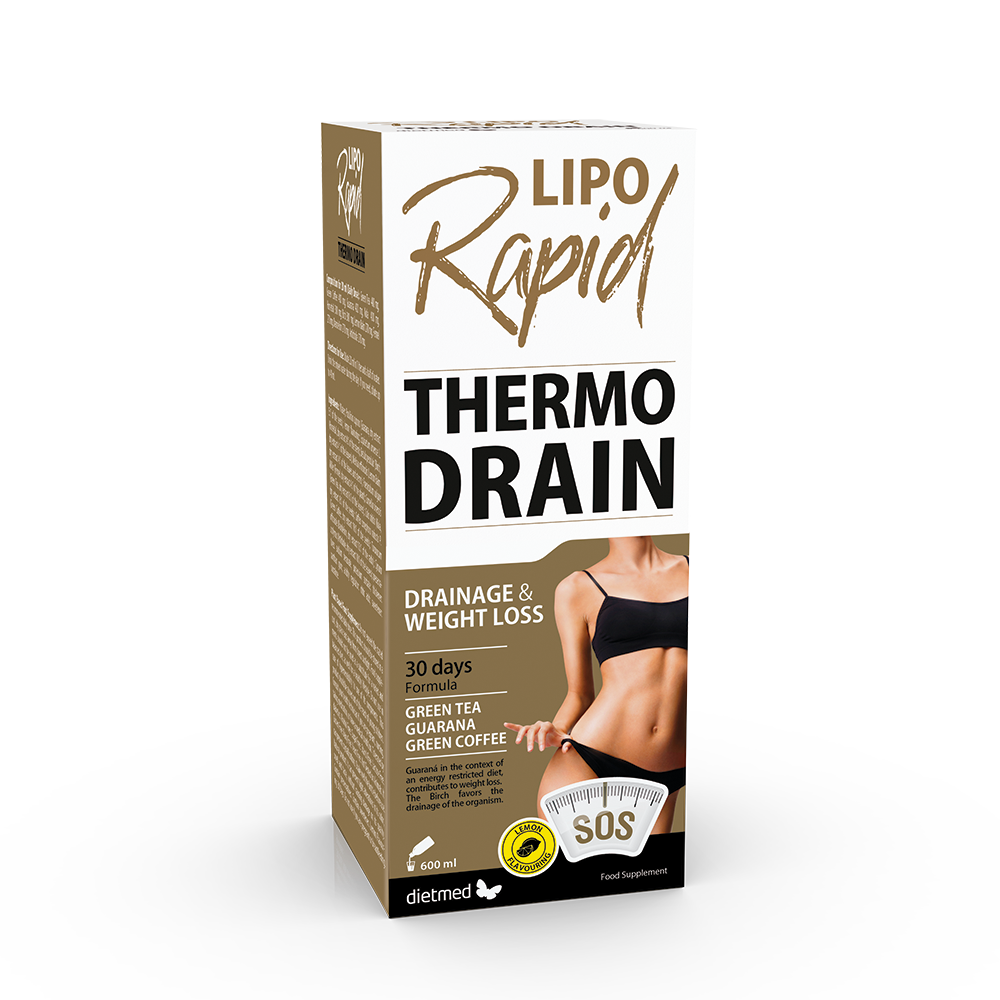 Suspensie orala Lipo Rapid Thermo Drain, 600 ml, Dietmed