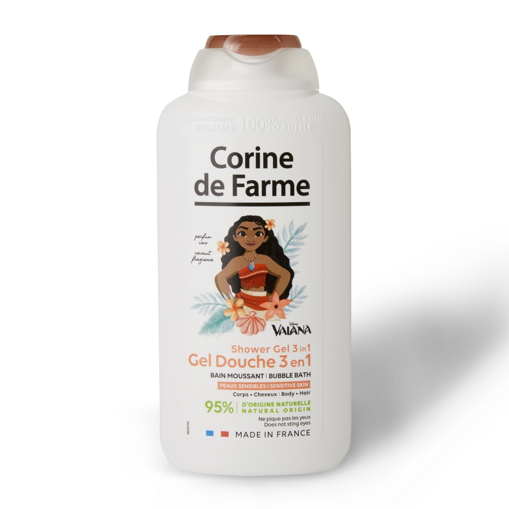 Gel de dus 3 in 1 pentru copii Moana, 500 ml, Corine de Farme