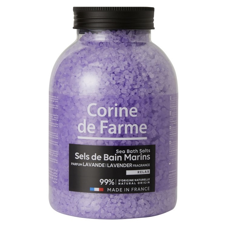 Sare de baie cu parfum de lavanda Relax, 1.3 kg, Corine de Farme