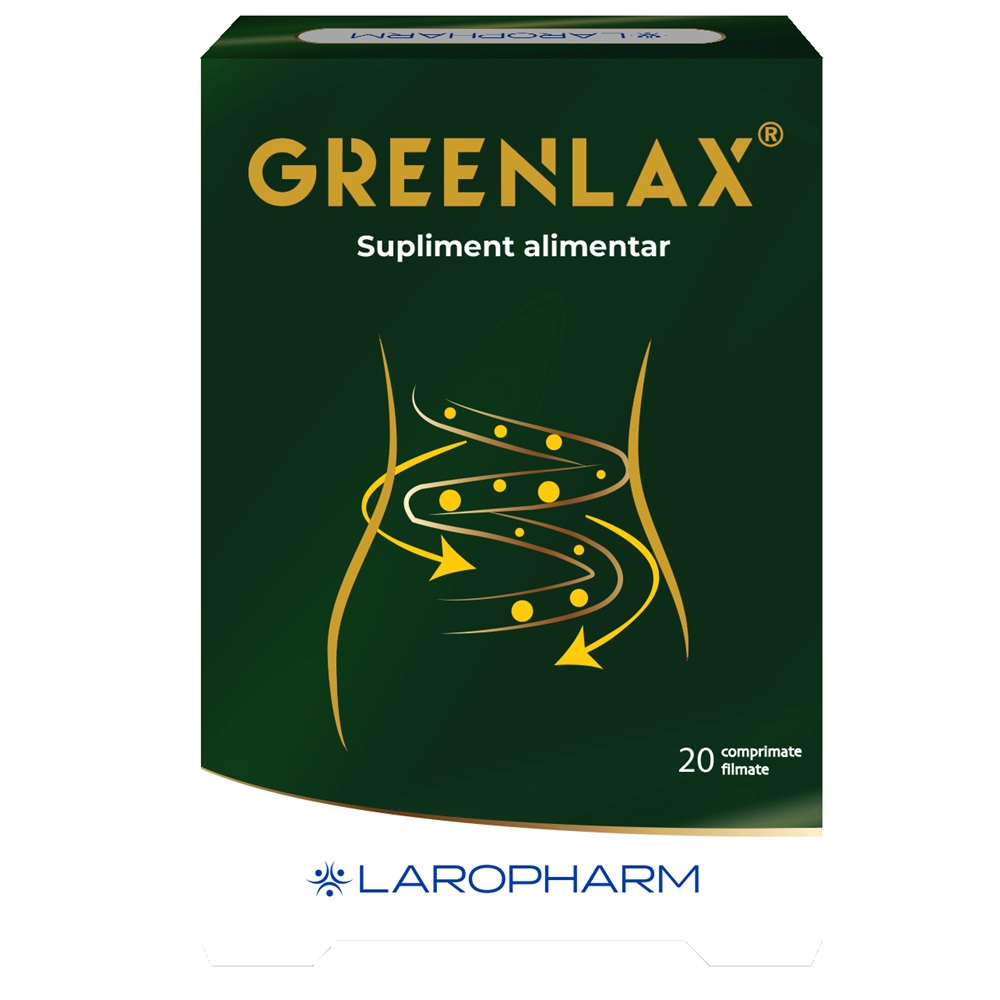 Supliment alimentar Greenlax, 20 comprimate filmate, Laropharm