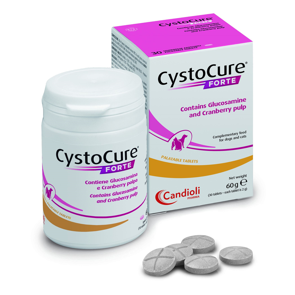 Supliment renal pentru caini si pisici Cystocure Forte, 30 tablete, Candioli Pharma