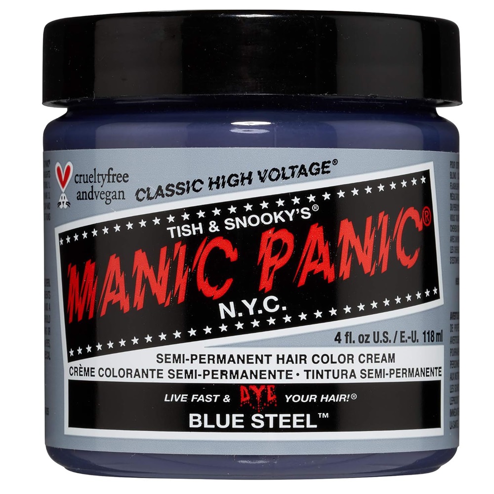 Vopsea de par semipermanenta Blue Steel, 118 ml, Manic Panic