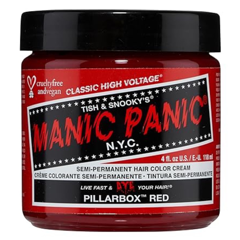 Vopsea de par semipermanenta Pillarbox Red, 118 ml, Manic Panic