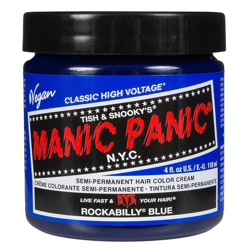 Vopsea de par semipermanenta Rockabilly Blue, 118 ml, Manic Panic