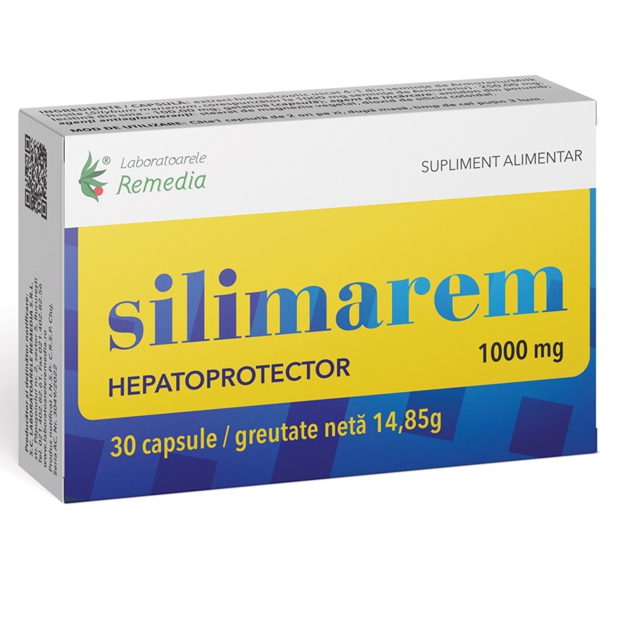 Silimarem, 1000mg, 30 capsule, Remedia