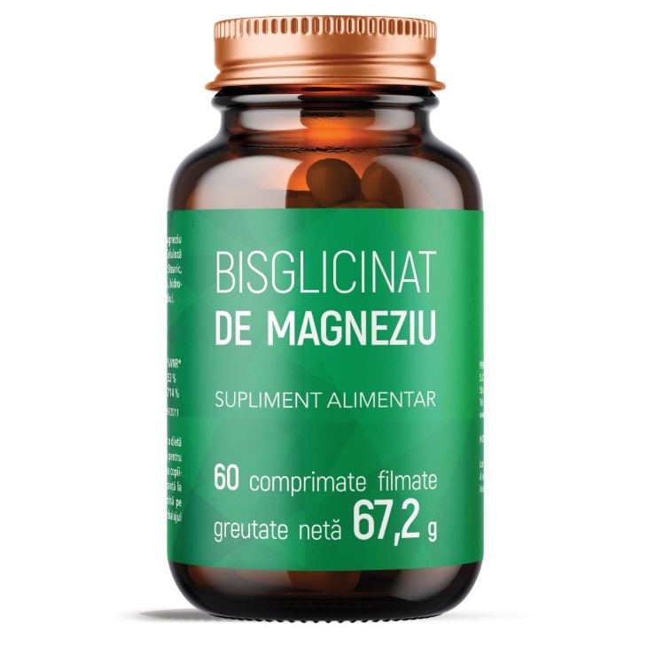 Magneziu bisglicinat, 60 comprimate filmate, Remedia