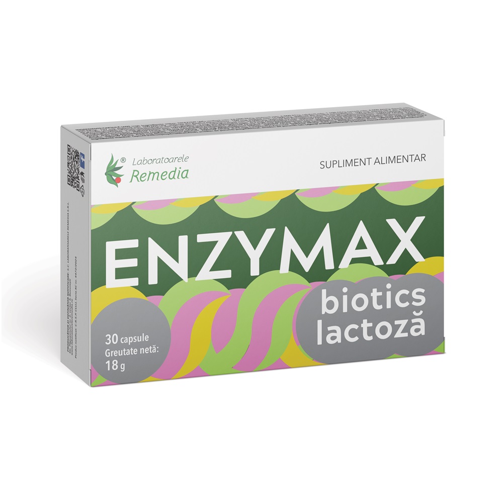 Enzymax Biotics Lactoza, 30 capsule, Remedia