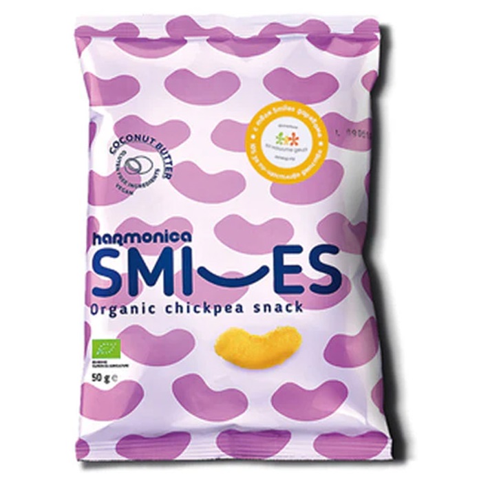 Pufuleti bio cu ulei de cocos Smiles, 50 g, Harmonica