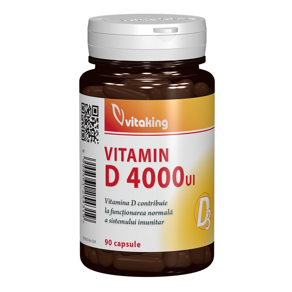 Vitamina D3, 4000UI, 90 capsule, Vitaking