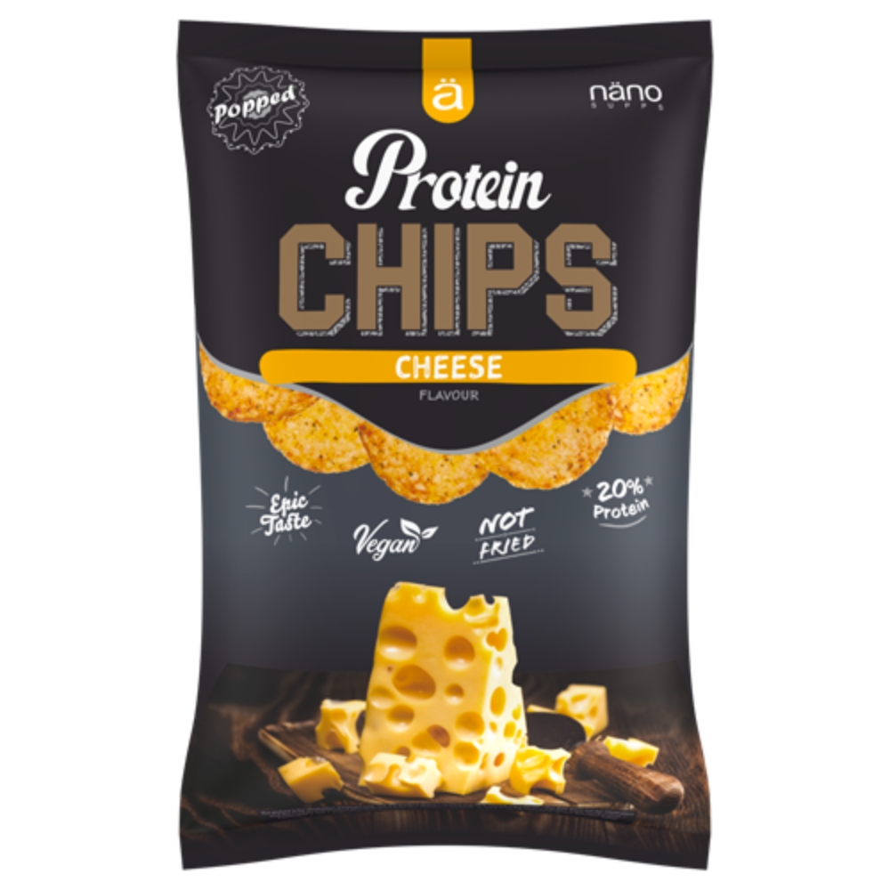 Chipsuri proteice fara gluten cu aroma de branza Protein Chips, 40 g, Nano Supps