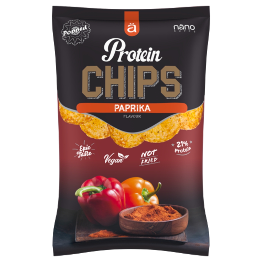 Chipsuri proteice fara gluten cu aroma de paprika Protein Chips, 40 g, Nano Supps