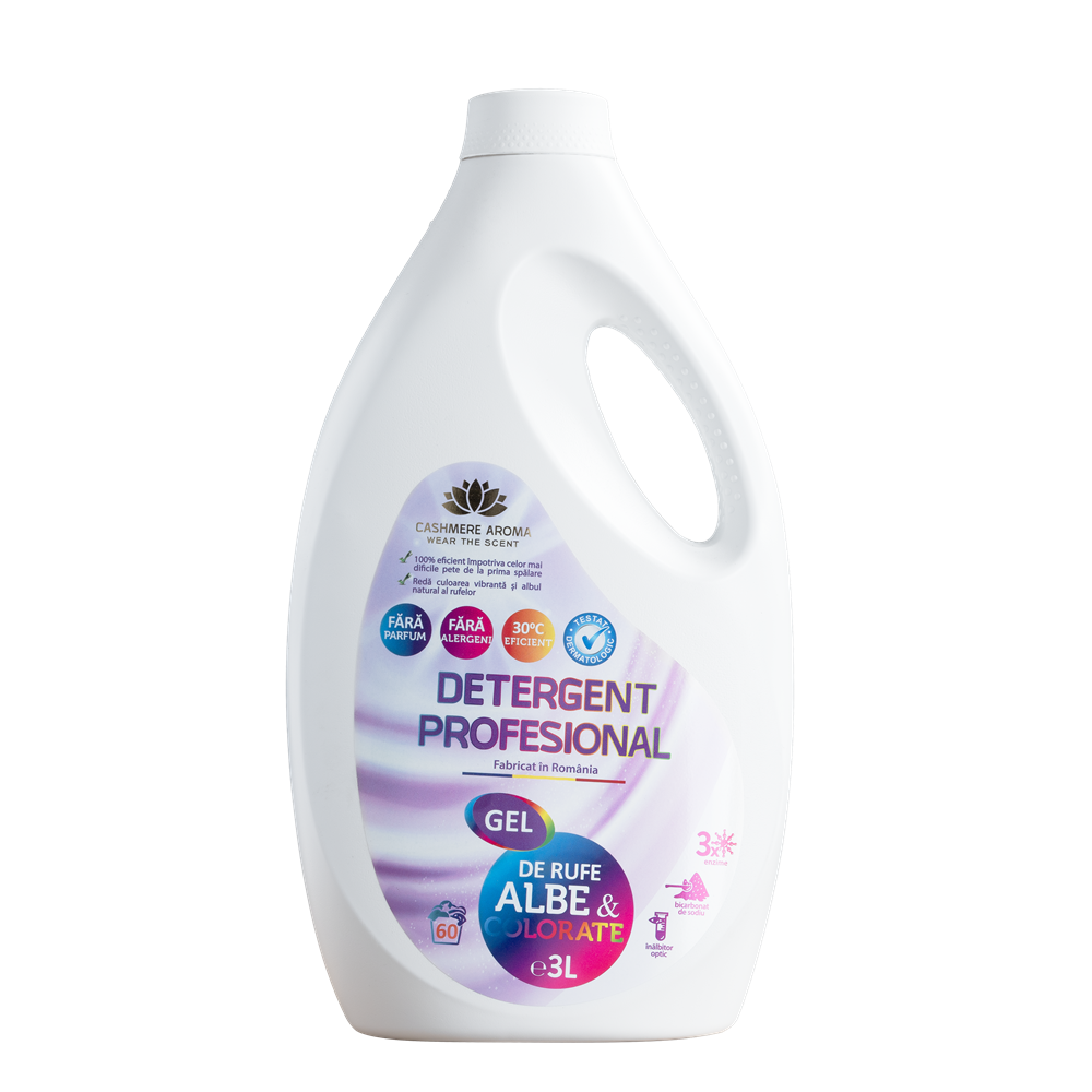 Detergent profesional pentru rufe albe-colorate, 3L, Cashmere Aroma